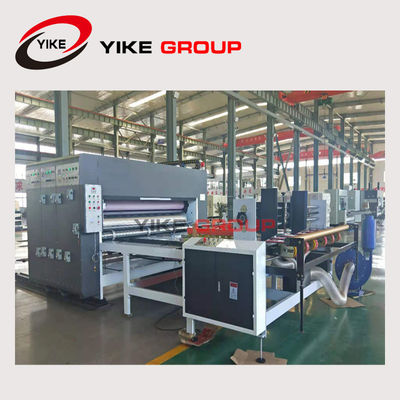 China YIKE Chain Type Corrugated Cardboard Two Color Printing Slotting Combined Machine