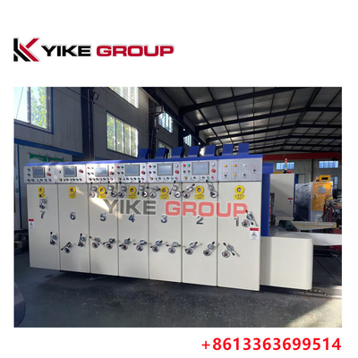 Design Speed 150pcs/MinYK-1425 Automatic Flexo Printing Die cutting With Slotting Knives Machine