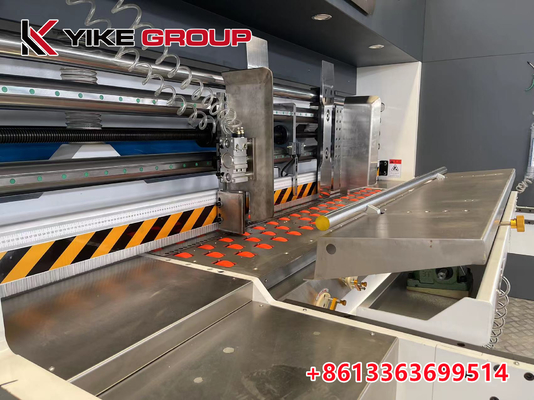 Design Speed 150pcs/MinYK-1425 Automatic Flexo Printing Die cutting With Slotting Knives Machine